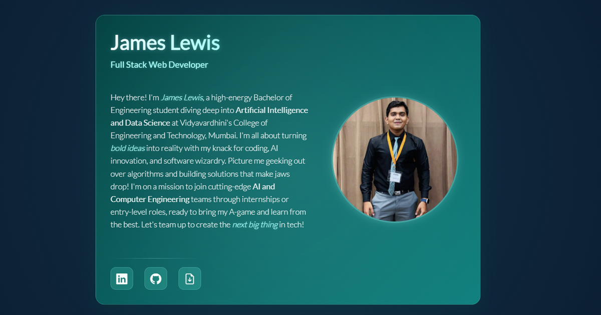 James Lewis - Digital Contact Card 👋